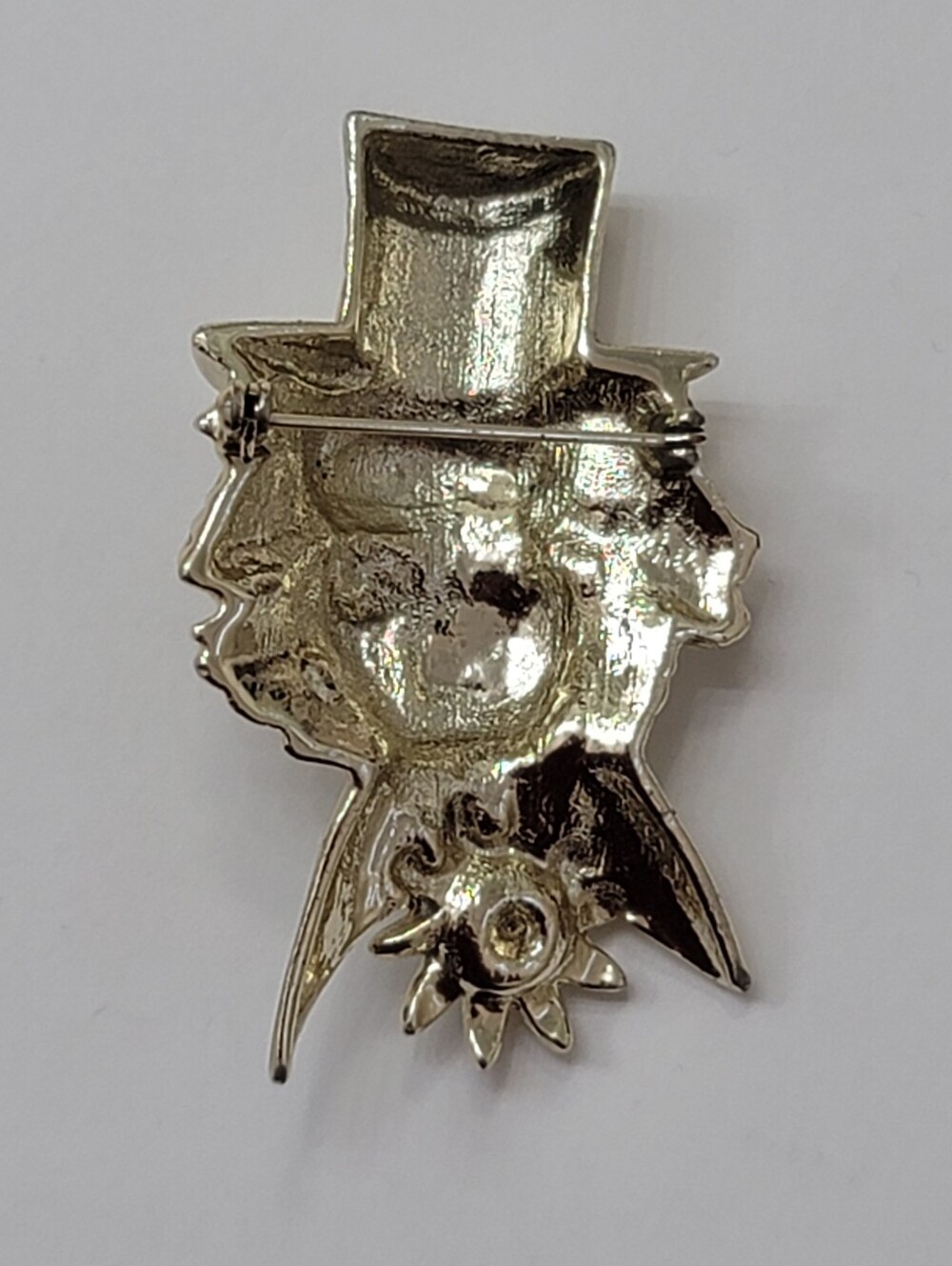Gold Tone Clown Brooch / Vintage - Picture 4 of 6
